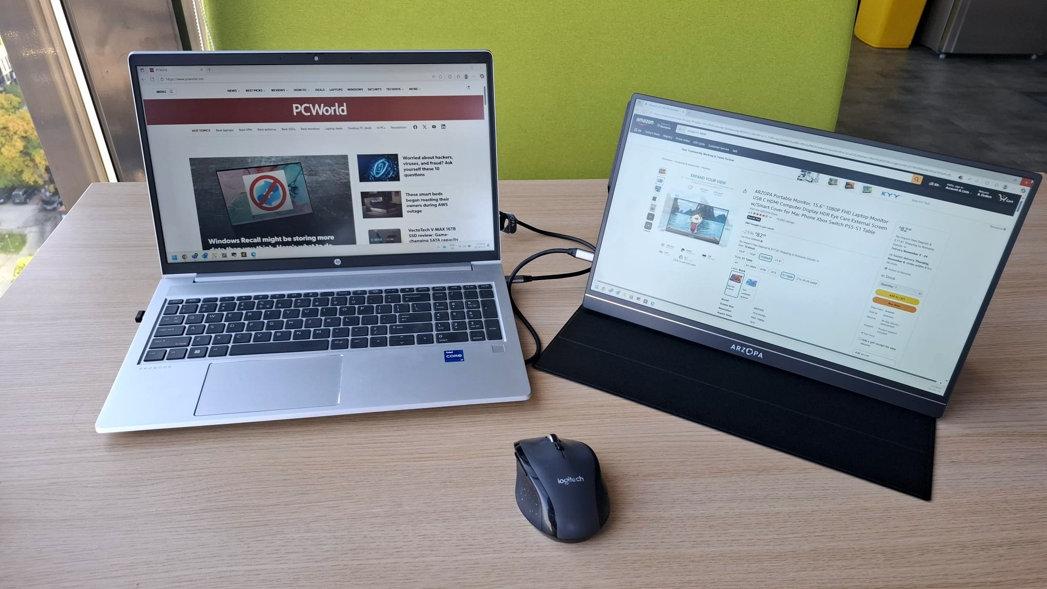 I caved and bought an $80 portable monitor. Now I love working remotely